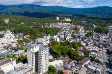 草津町内の鳥瞰図